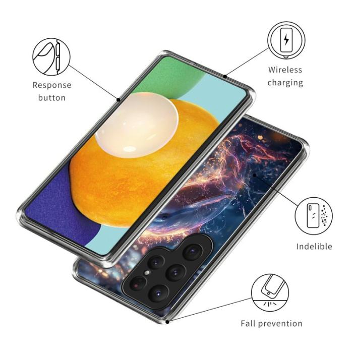 OEM - Mobilskal för Samsung Galaxy S26 Ultra IMD-mönster Stöttålig TPU - Haj
