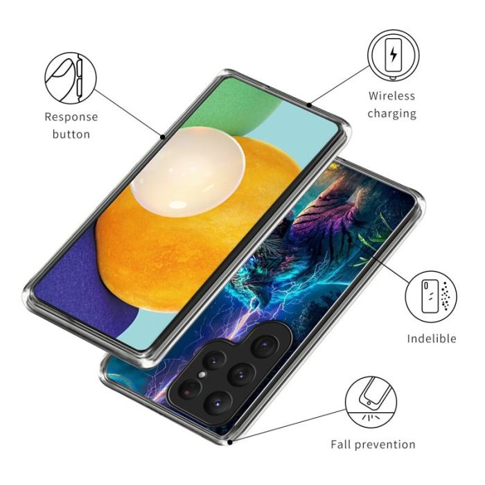 OEM - Mobilskal för Samsung Galaxy S26 Ultra IMD-mönster Stöttålig TPU - Ljuslila