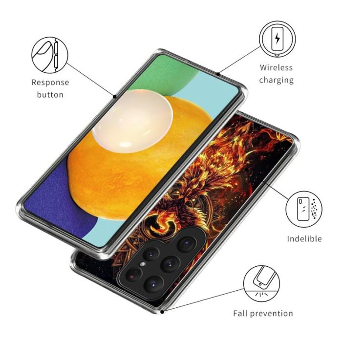 OEM - Mobilskal för Samsung Galaxy S26 Ultra IMD-mönster Stöttålig TPU - Phoenix