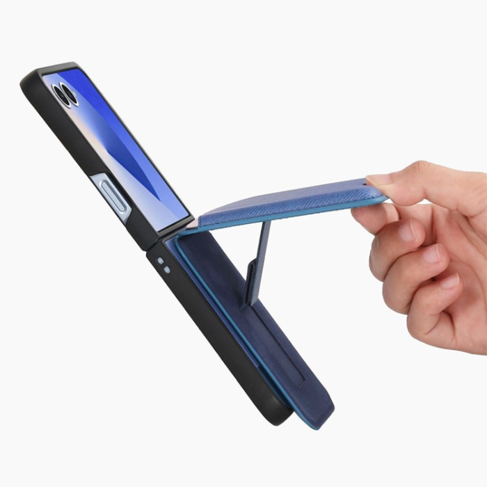 A-One Brand - Galaxy Z Flip 7 Mobilskal Magsafe Korthållare Kickstand - Blå