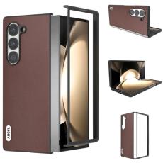 ABEEL - ABEEL Mobilskal till Samsung Galaxy Z Fold6 5G &Auml;kta L&auml;der + PC - Brun