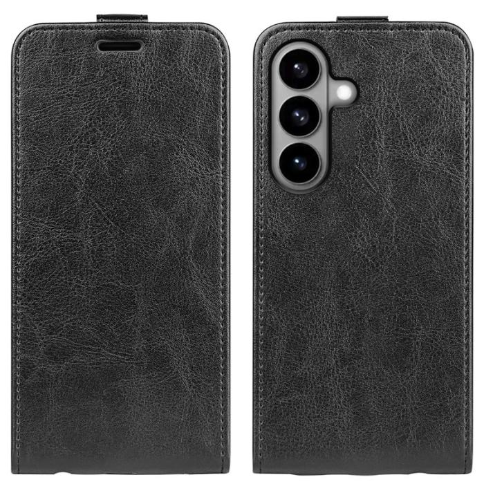 OEM - Samsung Galaxy S26 Fodral Med Kortfack Vertikal Flip KonstLäder - Svart
