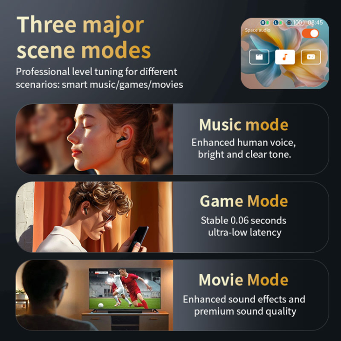 A-One Brand - TWS Trådlösa Bluetooth-Hörlurar 5.0 In-Ear ANC + ENC LX-10