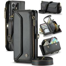 Caseme - CASEME Pl&aring;nboksfodral Konstl&auml;der f&ouml;r Samsung Galaxy S21 Ultra 5G - Svart