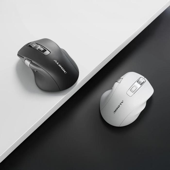 ALOGIC - Alogic Bluetooth USB-C Uppladdningsbar Programmerbar Mus Med 7 Tangenter - Vit