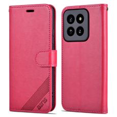 AZNS - AZNS Xiaomi 14 Pro Pl&aring;nboksfodral Konstl&auml;der - Anti-scratch - R&ouml;d