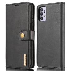 DG.MING - DG.MING Samsung Galaxy A32 5G Pl&aring;nboksfodral &Auml;kta l&auml;der - Svart