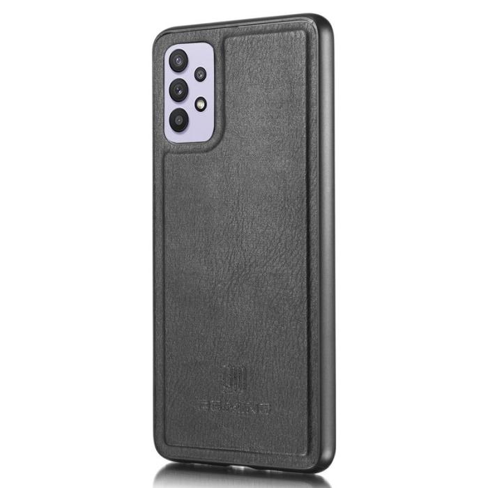 DG.MING - DG.MING Samsung Galaxy A32 5G Plånboksfodral Äkta läder - Svart
