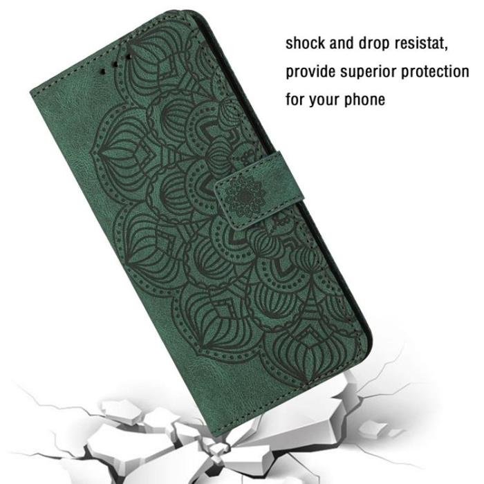 A-One Brand - iPhone 14 Plånboksfodral Mandala Flower - Grön
