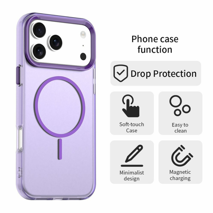 A-One Brand - iPhone 17 Pro Max Mobilskal MagSafe Candy Color - Lila