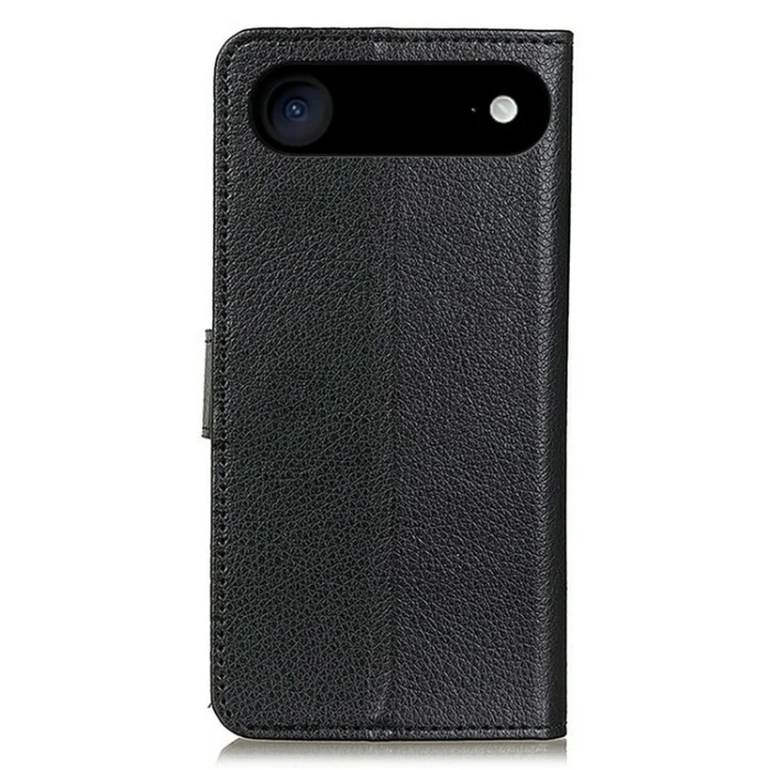 A-One Brand - iPhone 17 Air Plånboksfodral Litchi Texture - Svart