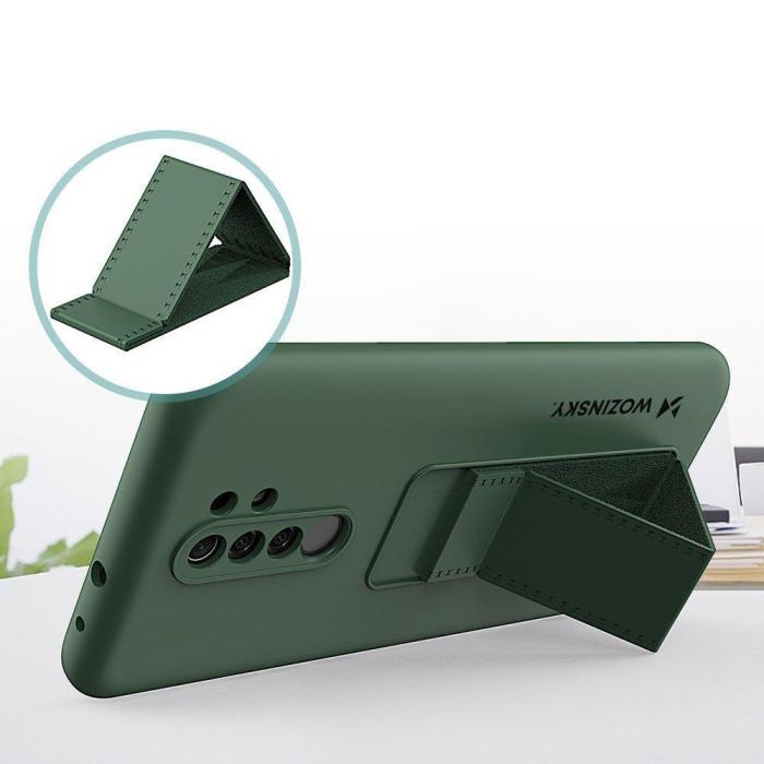 Wozinsky - Wozinsky Xiaomi Redmi 9 Skal Kickstand Silikon - Svart