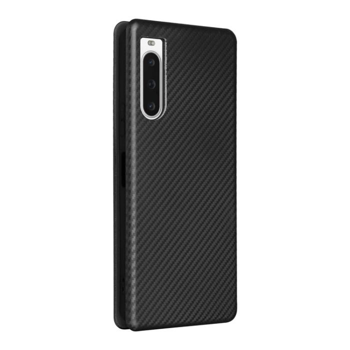 A-One Brand - Sony Xperia 10 V Plånboksfodral Carbon Fiber - Svart