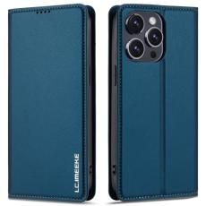 LC.imeeke - LC.IMEEKE L1 Series iPhone 14 Pro Max Pl&aring;nboksfodral Konstl&auml;der - Bl&aring;
