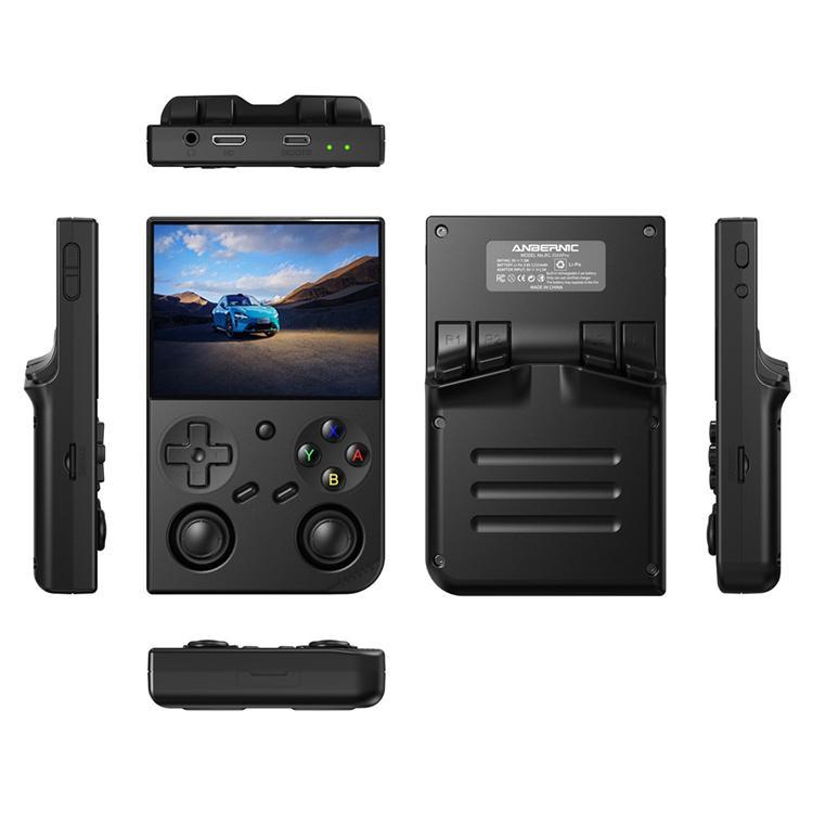 ANBERNIC Handhållen Spelkonsol WiFi-Kontroll Stöder HD-TV RG35XX Pro (Svart)