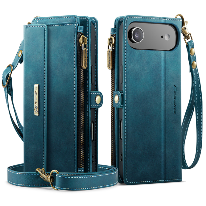 Caseme - CASEME iPhone Air Plånboksfodral Zipper RFID C39 - Grön