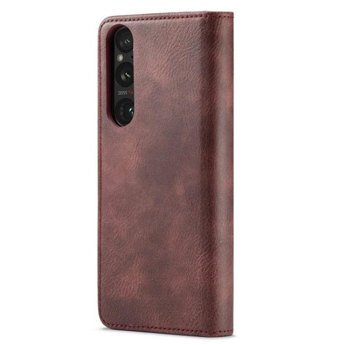 DG.MING - DG.MING Sony Xperia 10 V Plånboksfodral Äkta Läder 2in1 - Röd