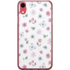 Gustaf - Mobilskal till Apple iPhone XR med Blommor och fj&auml;rillar