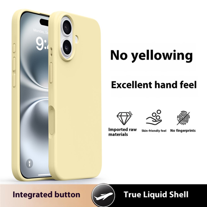 A-One Brand - iPhone 17 Mobilskal Silikon Microfiber Lining - Ljusgul