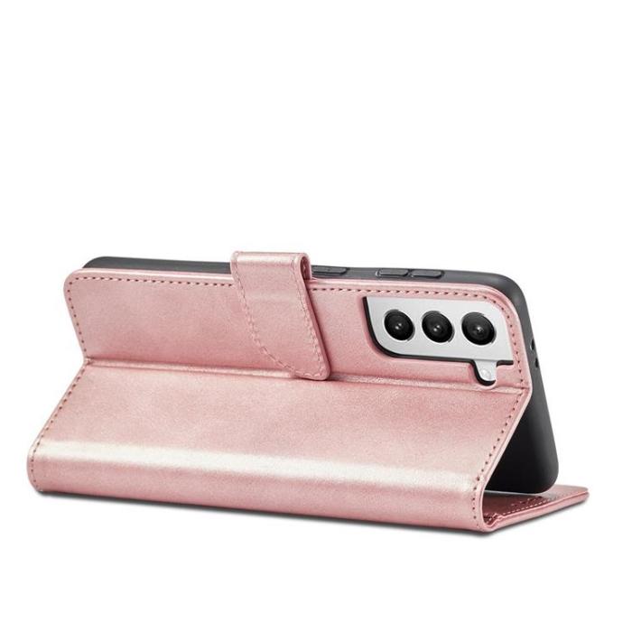 UTGATT1 - Galaxy S21 FE Plånboksfodral Magnet Elegant - Rosa