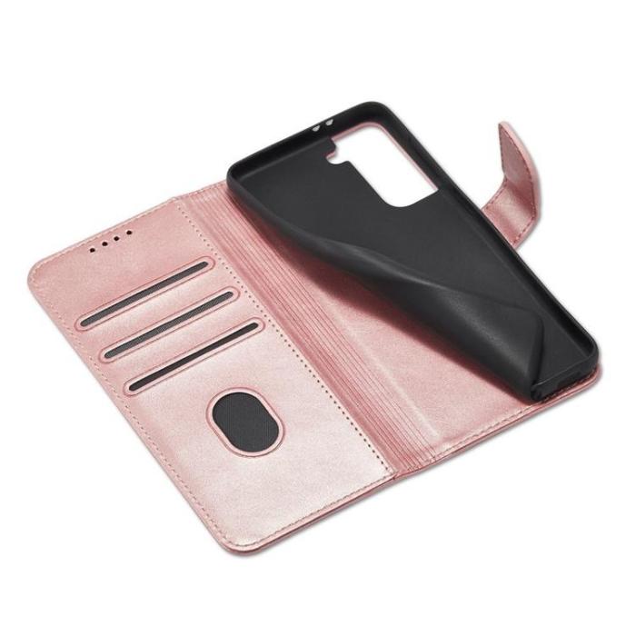 UTGATT1 - Galaxy S21 FE Plånboksfodral Magnet Elegant - Rosa
