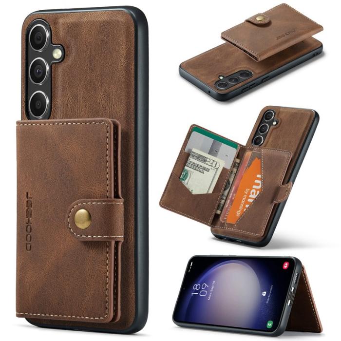 JEEHOOD - JEEHOOD Samsung Galaxy S23 FE Fodral Retro KonstLäder - Brun