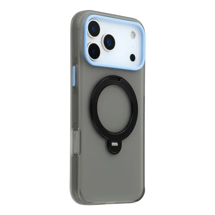 KIGC - KIGC iPhone 17 Pro Max Mobilskal Rotating Kickstand - Svart
