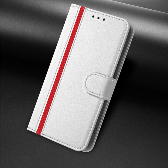 A-One Brand - Galaxy A56 5G Plånboksfodral Färg Splicing Läder - Silver