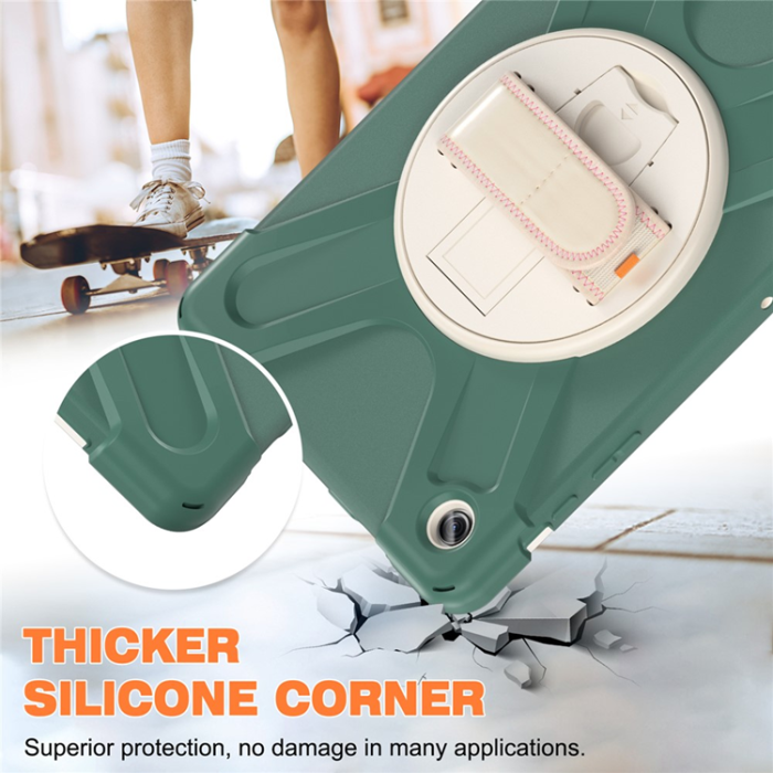 A-One Brand - Galaxy Tab A9 Plus Mobilskal Silikon Rotary Kickstand