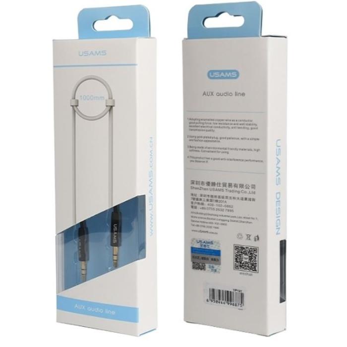 USAMS - USAMS Ljud Kabel jack 3.5mm till 3.5mm 1m - Svart