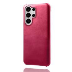 OEM - Samsung Galaxy S26 Ultra Skal PU L&auml;der H&aring;rd PC Skydd - Rosa