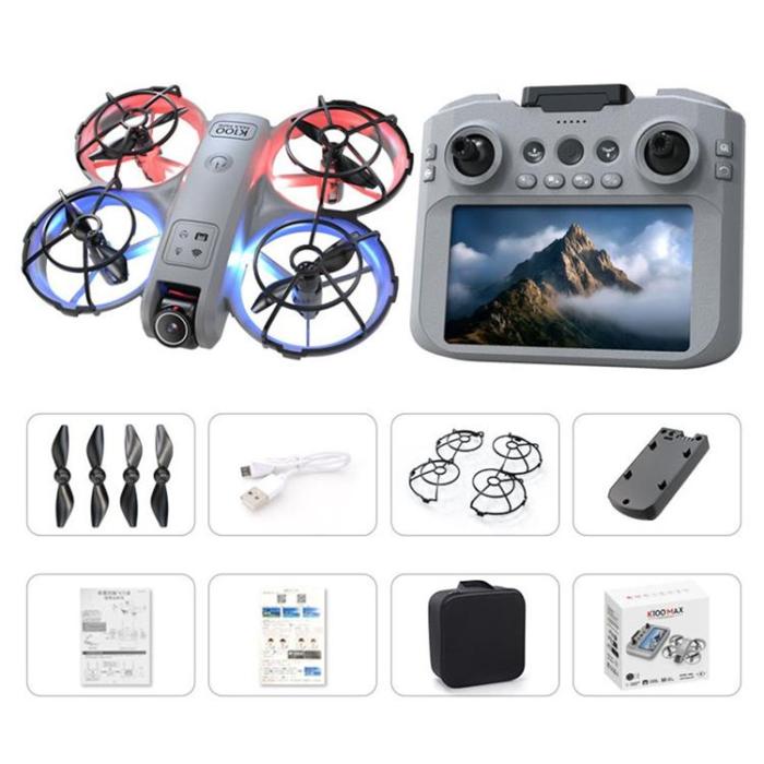 XKJ - XKJ HD Flygfotograferingsdrönare Flödespositionering med Skärm k100