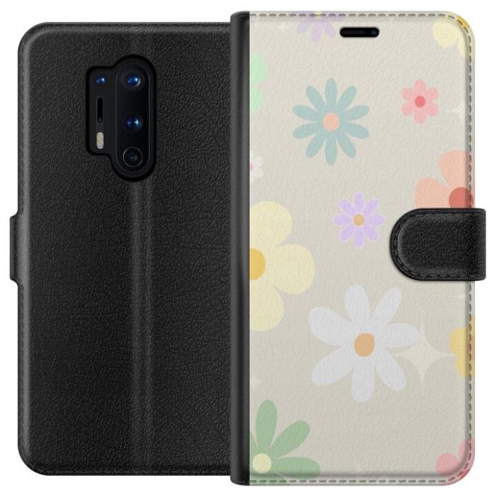 iSecrets - Plånboksfodral till OnePlus 8 Pro med fejdande blommor