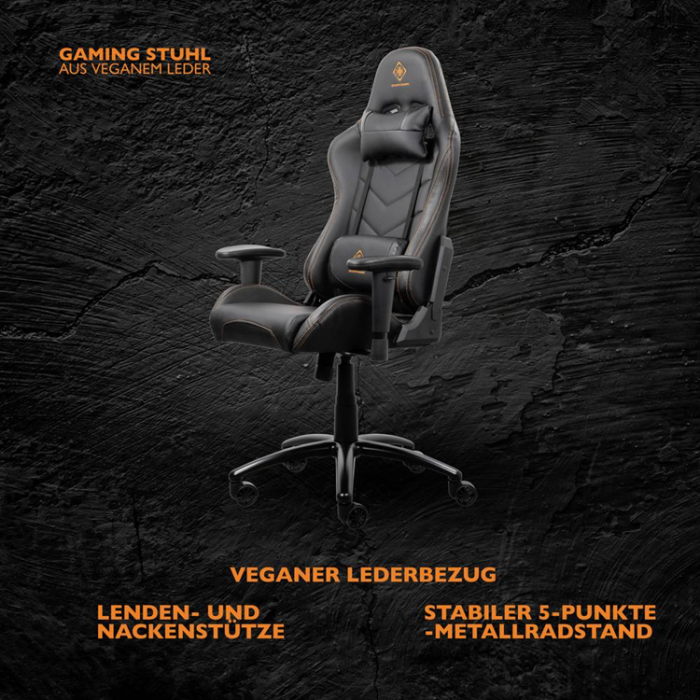 Deltaco - DELTACO GAMING Gamingstol i Konstläder DC310 - Svart/Orange