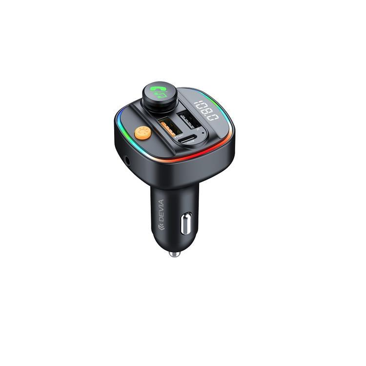 Devia Billaddare 2x USB-A 3A - USB-C 30W PD FM Smart Bluetooth | 505295 | AlltMobil