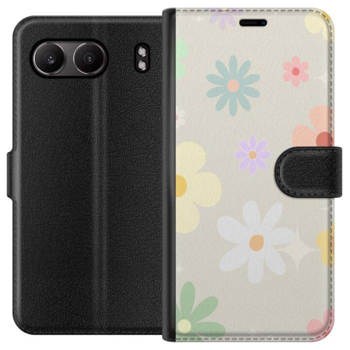 iSecrets - Plånboksfodral till OnePlus Nord 4 med fejdande blommor