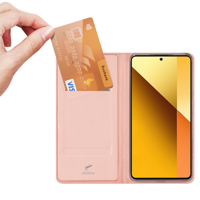 Dux Ducis - Dux Ducis Xiaomi Redmi Note 13 5G Plånboksfodral Skin Pro - Rosa