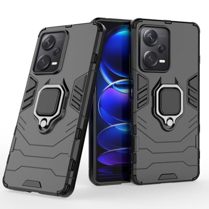 OEM - Redmi Note 12 Pro Plus Mobilskal Magnetic Ring Hållare - Svart