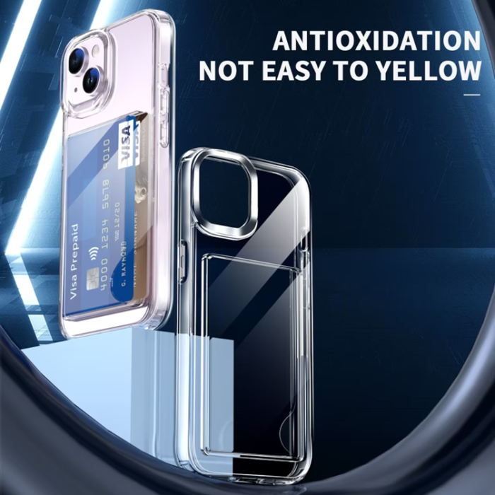 OEM - iPhone XS Max Mobilskal Korthållare Hybrid Acrylic - Clear