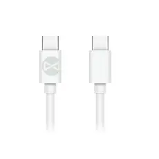 Forever - Forever USB-C till USB-C kabel 1m 60W - Vit