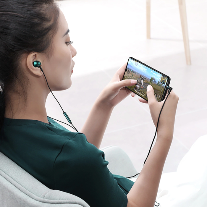 BASEUS - Baseus Encok H06 In-Ear 3.5 mini jack Spel Hörlurar - Grön