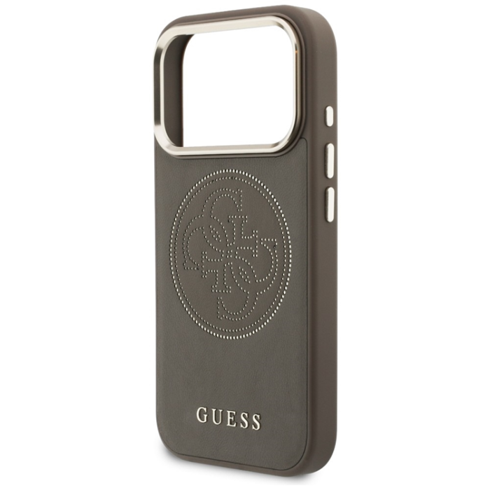 Guess - Guess Mobilskal För iPhone 17 Pro Max MagSafe Perforated 4G - Brun