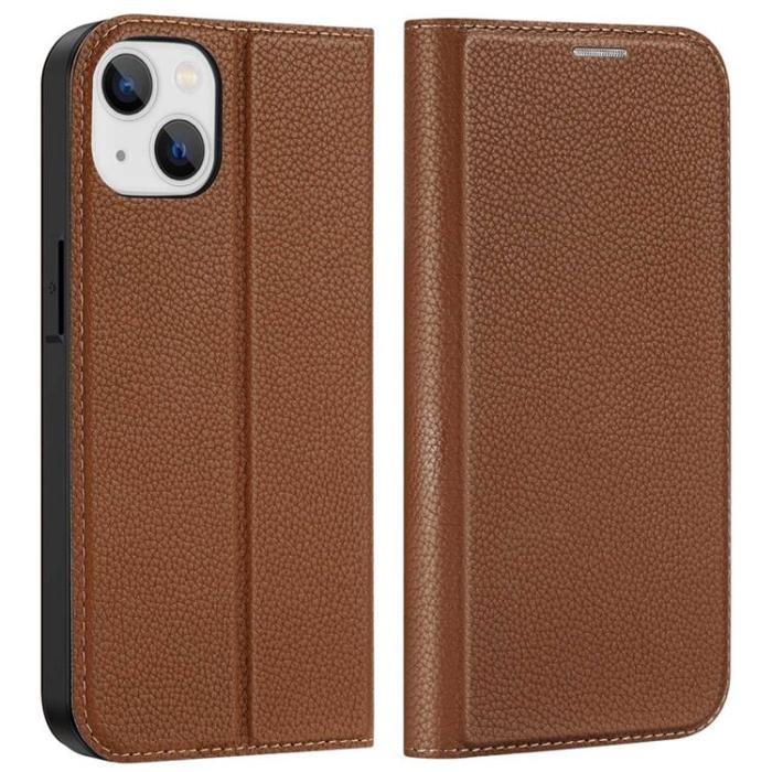 Dux Ducis - Dux Ducis iPhone 14 Plånboksfodral Skin X2 - Brun