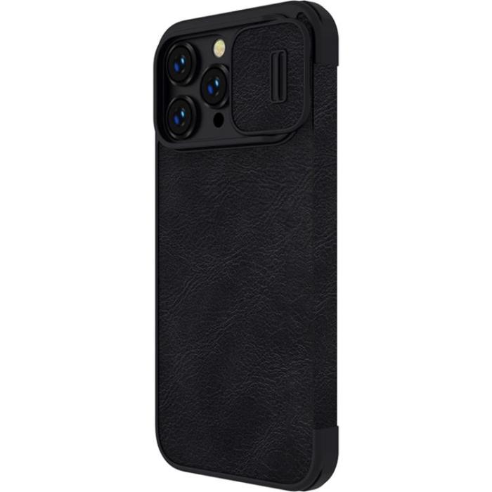 Nillkin - Nillkin iPhone 14 Pro Max Plånboksfodral QinPro Läder - Svart