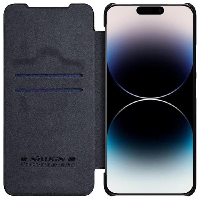 Nillkin - Nillkin iPhone 14 Pro Max Plånboksfodral QinPro Läder - Svart
