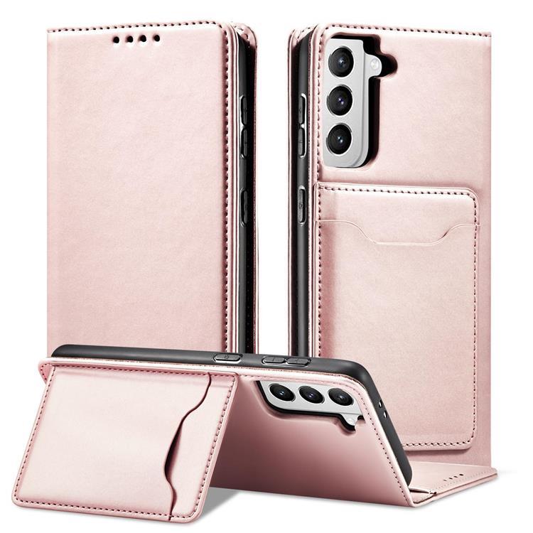 Galaxy S22 Plus Plånboksfodral Magnet Stand - Rosa | 2353 | AlltMobil