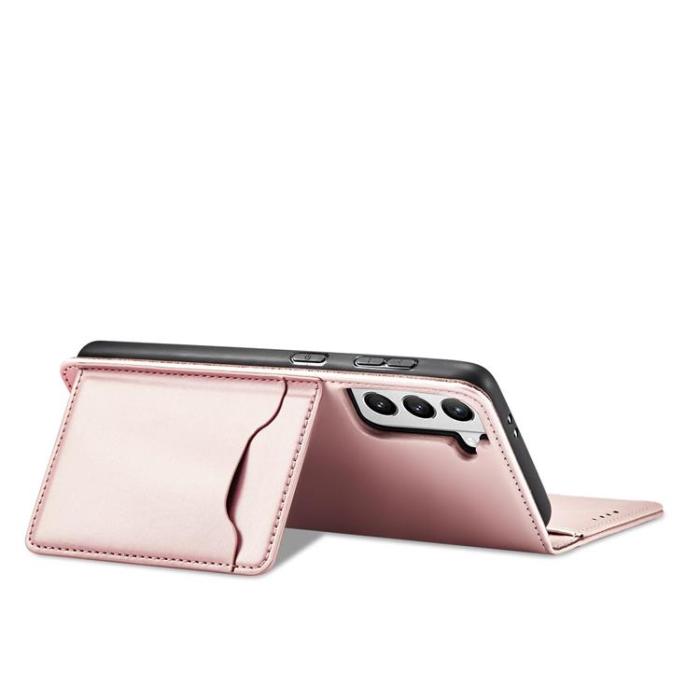 OEM - Galaxy S22 Plus Plånboksfodral Magnet Stand - Rosa