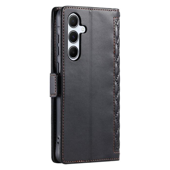 OEM - Samsung Galaxy S26/S26 Pro Plånboksfodral Konstläder Rhombus - Svart