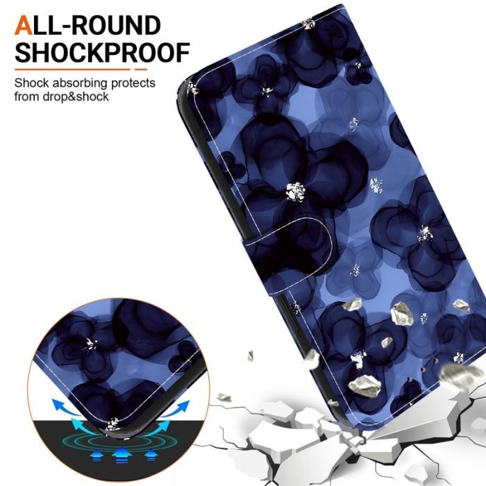 OEM - Samsung Galaxy S26 / S26 Pro Plånboksfodral Mönstertryckt Konstläder Blå Blomma