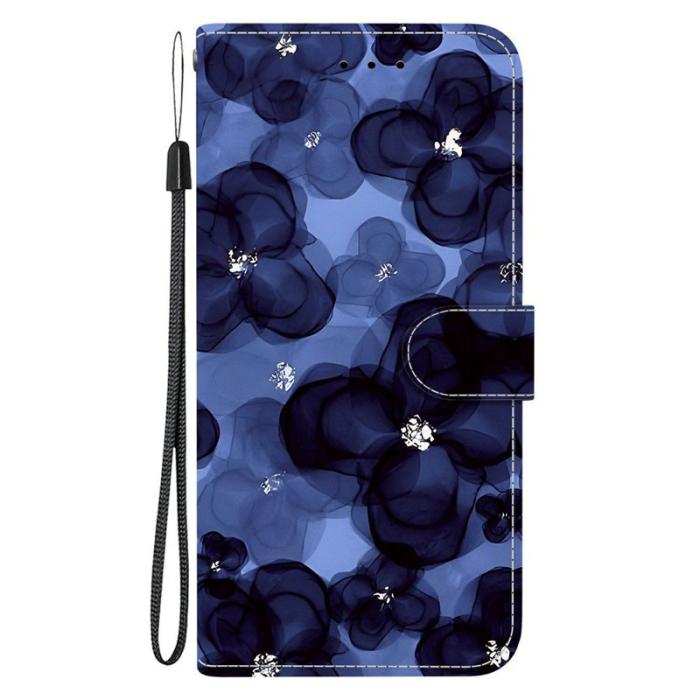 OEM - Samsung Galaxy S26 / S26 Pro Plånboksfodral Mönstertryckt Konstläder Blå Blomma